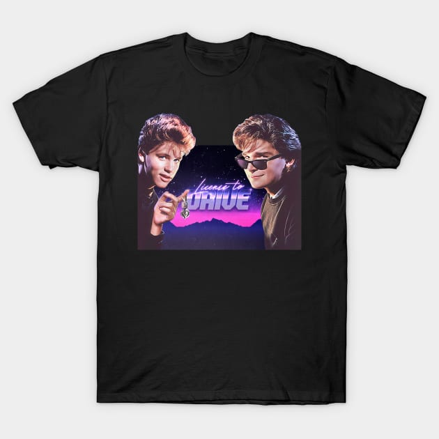 License To Drive /// Retro 80s Movie Fan Design T-Shirt by DankFutura